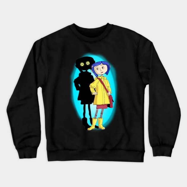 Sweet Coraline Crewneck Sweatshirt by ArtbyMyz